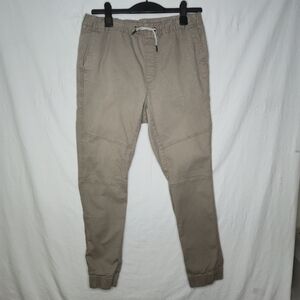H&M Divided Men's Beige Casual Pants With Elastic Waist Size Medium